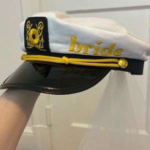 Bride Captain Hat with Veil
